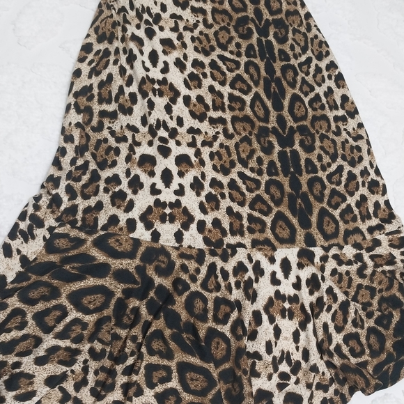 Leopard print elastic skirt - Picture 4 of 4